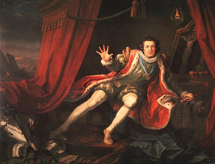 William Hogarth David Garrick as Richard III oil painting picture